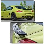 Glossy Black Rear Trunk Spoiler Compatible with Porsche 987 Cayman Base S Coupe 2-Door 2005-2012 FRP Auto Car Rear Boot Lid Highkick Spoiler Wing Lip