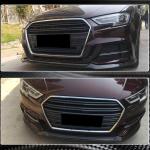 Audi S3 A3 Sline 8V.5 Hatchback 2017-2019 Front Bumper Lip Carbon Fiber