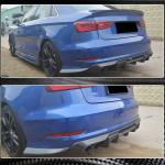 Audi S3 A3 Sline 8V Sedan Pre-facelift 2014-2016 Rear Bumper Diffuser Carbon Fiber