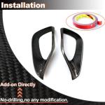Carbon Fiber Front Bumper Air Vent Cover Fins fits for Mercedes Benz C217 S63 AMG 2018-2023 Fog Lamp Grill Cover Protector Bumper Protection Direct Fit Installation