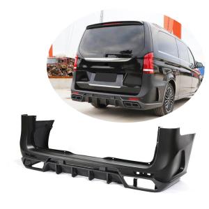 Mercedes Benz V Class W447 Vito 2015-2019 Rear Bumper Cover Carbon Fiber