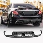 Mercedes Benz C Class W205 C250 C300 C63 AMG 2015-2021 Carbon Fiber Rear Bumper Diffuser