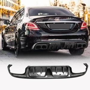 Mercedes Benz C Class W205 C250 C300 C63 AMG 2015-2021 Carbon Fiber Rear Bumper Diffuser