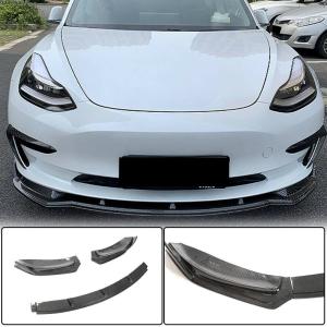 Tesla Model 3 2016-2022 Front Bumper Lip Carbon Fiber