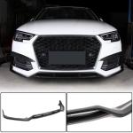 Audi S4 A4 Sline B9 Sedan 2017-2020 Front Bumper Lip Carbon Fiber