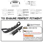Carbon Fiber Rear Bumper Diffuser Compatible with BMW X6M F96 2023-2024 Lower Bumper Lip Diffuser Body Kit Factory Outlet