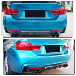 Gloss Black Rear Diffuser Compatible with BMW F32 F33 F36 M Sport 2014-2020 Glossy Black Rear Quad Diffuser Lower Bumper Lip Spoiler Body Kit Factory Outlet