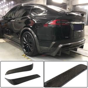 Tesla Model X Sport Utility 2016-2020 Rear Bumper Splitters Carbon Fiber