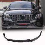 Mercedes Benz C Class W205 C200 C300 Sport Sedan 2019-2021 Carbon Fiber Front Bumper Lip