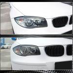 BMW 1 Series E81 E87 E82 E88 2005-2013 Headlight Eyebrows Lamp Eyelids Carbon Fiber