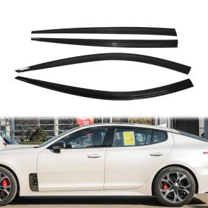 Kia Stinger (2018-2023) Dry Carbon Fiber Window Visor Shades Sun Rain Guard – Direct Fit