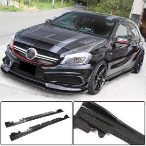 Mercedes Benz A Class W176 Sport A45 2013-2018 Side Skirts Carbon Fiber