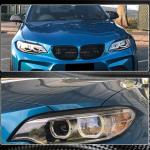BMW 2 Series F22 F23 F87 M2 2014-2020 Headlight Eyebrows Lamp Eyelids Dry Carbon Fiber