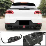 Porsche Macan 2014-2020 Rear Bumper Diffuser With Brake Light Carbon Fiber