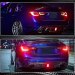 Infiniti Q50 Q50S 2018-2022 Carbon Fiber Rear Bumper Diffuser Lip W/ LED Brake Light