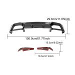 BMW F97 X3 M 2019-2023 Rear Bumper Diffuser With Splitters Carbon Fiber