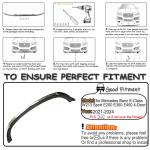 Front Bumper Lip Splitter Spoiler Compatible with Mercedes Benz E-Class W213 Sport 4-Door 2021-2024 Real Carbon Fiber Air Chin Body Kit Exterior Accessories
