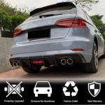 Audi S3 A3 Sline 8V.5 Hatchback Facelift 2017-2020 Rear Bumper Diffuser Carbon Fiber
