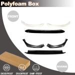 Pearl White Black Front Lip for Honda Civic Sedan & Hatchback 2025 2026 ABS | Air Dam Chin Spoiler Diffuser Guard Protector Body Kits Trim