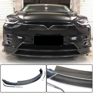 Tesla Model X 2016-2020 Front Bumper Lip Carbon Fiber
