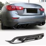 Infiniti Q50 Q50S 2014-2017 Rear Bumper Diffuser Carbon Fiber