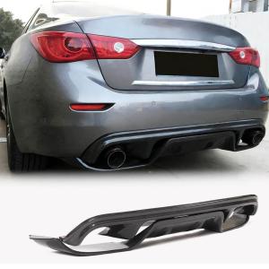 Infiniti Q50 Q50S 2014-2017 Rear Bumper Diffuser Carbon Fiber