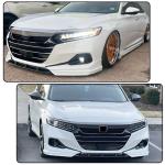 White Pearl Front Bumper Lip for Honda Accord 2021-2022 ABS | Auto Front Chin Spoiler Splitter Protector 3PCS