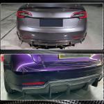 Tesla Model 3 2016-2022 Rear Bumper Diffuser Carbon Fiber