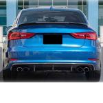Audi A3 8V Sedan Pre-facelift 2014-2016 Rear Bumper Diffuser Carbon Fiber/FRP (Not for A3 Sline & S3)