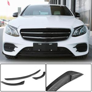 Mercedes Benz W213 Sport E43 AMG Sedan 2017-2019 Front Bumper Lip Carbon Fiber