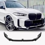 BMW X5 G05 LCI M Sport 2023-2025 Front Bumper Lip Glossy Black ABS