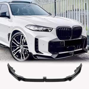 BMW X5 G05 LCI M Sport 2023-2025 Front Bumper Lip Glossy Black ABS