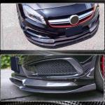 Mercedes Benz A Class W176 Sport A45 AMG Pre-facelift 2013-2015 Front Bumper Lip Carbon Fiber