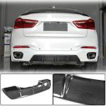 BMW X6 F16 M Sport Sport Utility 2015-2019 Rear Bumper Diffuser Carbon Fiber