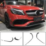 Mercedes Benz A Class W176 Sport A45 Facelift 2016-2018 Front Bumper Lip Carbon Fiber