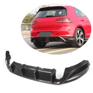 Volkswagen VW Golf 7 MK7 Base/GTI 2014-2016 Rear Bumper Diffuser Carbon Fiber