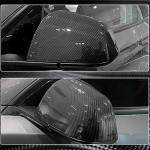 For Tesla Model S Dry Carbon Fiber Add-On Side Rearview Mirror Cover Caps Pair