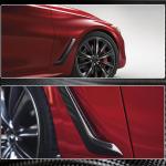 Infiniti Q60 Q60S 2017-2022 Side Fender Air Vent Covers Dry Carbon Fiber
