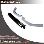 Sonic Gray Front Bumper Lip for Honda Civic Sedan 2025 2026 ABS | Front Bumper Air Dam Chin Splitter Body Kit
