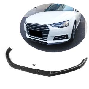 Audi A4 B9 Sedan 2017-2020 Front Bumper Lip Carbon Fiber