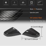 For Tesla Model S Dry Carbon Fiber Add-On Side Rearview Mirror Cover Caps Pair
