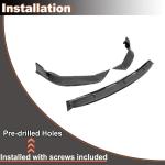 Carbon Look Front Bumper Lip Compatible with Toyota Corolla 4 Door Sedan 2019-2024 ABS Chin Spoiler Splitter Protector Factory Outlet