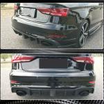 Audi RS3 8V.5 Sedan 2017-2019 Rear Bumper Diffuser Carbon Fiber(With LED Brake Light)