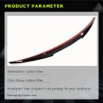Audi A5 S5 RS5 Sportback M4 Style Dry Carbon Fiber Trunk Spoiler