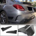 Mercedes Benz W205 Sport C43 C63 C450 AMG Pre-facelift 2015-2019 Rear Bumper Splitters Carbon Fiber