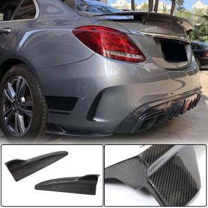 Mercedes Benz W205 Sport C43 C63 C450 AMG Pre-facelift 2015-2019 Rear Bumper Splitters Carbon Fiber
