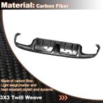 Carbon Fiber Rear Diffuser Compatible with Mercedes Benz C Class W205 C300 C350 C400 C63 AMG Sedan 2015-2021 Under Bumper Chin Diffuser Lip Splitter