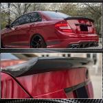 Mercedes Benz C Class W204 C250 C300 C63 AMG Sedan 2007-2015 Rear Trunk Spoiler Carbon Fiber