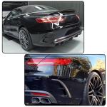 Carbon Fiber Rear Bumper Spoiler Air Vent Trim Compatible with Mercedes Benz W217 C217 S63 AMG 2018-2023 Side Canard Car Body Kits Accessories