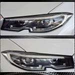 BMW 3 Series G20 2019-2021 Headlight Eyebrows Eyelids Dry Carbon Fiber
